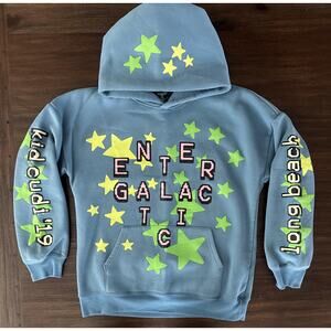 Entergalactic Kid Cudi Hoodie Adults Medium Blue Graphic Fleece SUPCABLE